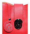 Червена дамска чанта от естествена кожа Cordelia-3 снимка