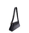 Черна раменна чанта NERO с метална тока-2 снимка
