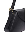 Черна раменна чанта NERO с метална тока-3 снимка