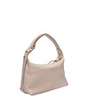 Бежова дамска чанта за рамо-2 снимка