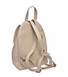 Бежова раница с капак от естествена кожа-2 снимка