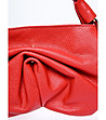 Кожена червена малка чанта Mia-3 снимка