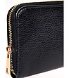 Дамски портфейл от естествена кожа в черен цвят  Biana-3 снимка