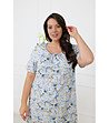 Памучна нощница SAMOA с къс ръкав на цветя-1 снимка