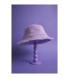 Лилава шапка тип бъкет Frazzle от памук-1 снимка