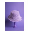 Лилава шапка тип бъкет Frazzle от памук-2 снимка