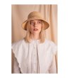 Бежова лятна шапка Agnes с малка периферия-1 снимка