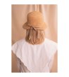 Бежова лятна шапка Agnes с малка периферия-3 снимка