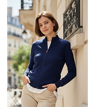 Тъмносиня жилетка с цип снимка