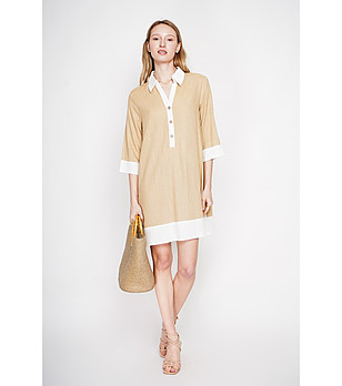 Бежова рокля-риза с копчета CAMEL снимка