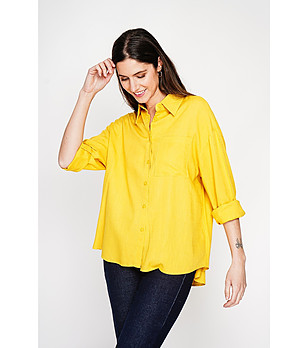 Жълта риза с дълъг ръкав CURRY снимка