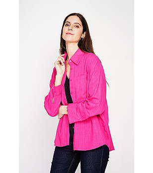 Дамска риза в цвят фуксия FUSHIA снимка
