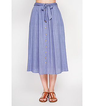 Синя пола миди с копчета  снимка