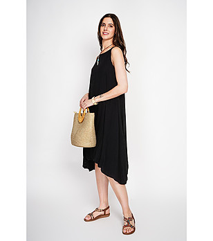 Черна рокля без ръкави  снимка