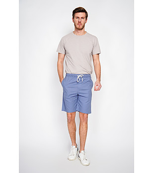 Сини бермуди с връзка  снимка