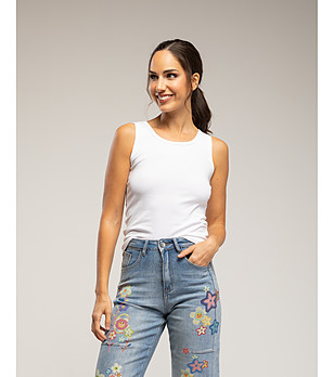 Бял потник с капси крила на гърба снимка