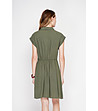 Дамска каки рокля с къс ръкав KAKI-3 снимка