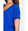 Кралскосиня дамска тениска с V-образно деколте ROYAL-3 снимка