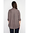 Кафява дамска риза с джоб CACAO-3 снимка