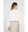 Бяла блуза с туниска яка BLANC-4 снимка