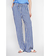 Дамски панталон в синьо райе -3 снимка