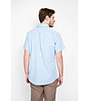 Светлосиня мъжка риза с къс ръкав AZUR-3 снимка