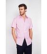 Мъжка розова риза с къс ръкав ROSEE-1 снимка