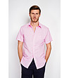 Мъжка розова риза с къс ръкав ROSEE-3 снимка