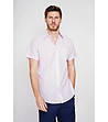 Мъжка розова риза с къс ръкав ROSEE-1 снимка