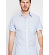 Мъжка светлосиня раирана риза с къс ръкав CIEL-4 снимка