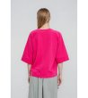 Дамски фуксия суитшърт с широк ръкав-3 снимка