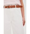 Дамски бели широки дънки-1 снимка