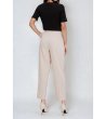 Дамски бежов панталон-4 снимка