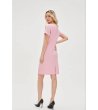 Розова рокля с къс ръкав L-SU-4632-3 снимка
