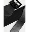 Черен еластичен колан с катарама-2 снимка