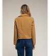 Късо камел яке с ревери и златни копчета-1 снимка