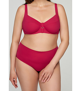 Розово бански долнище с висока талия SOLID LINE снимка