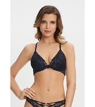 Черно-син дантелен сутиен MY CHÈRIE снимка
