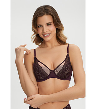 Лилав дантелен сутиен PERFECT YOU снимка