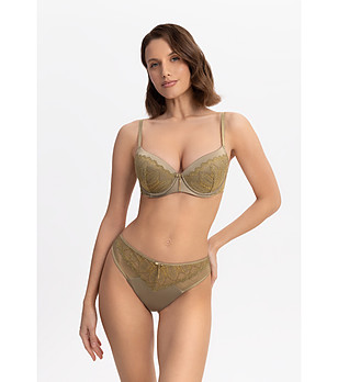 Зелено-златист сутиен с подплънки LUMINOUS снимка