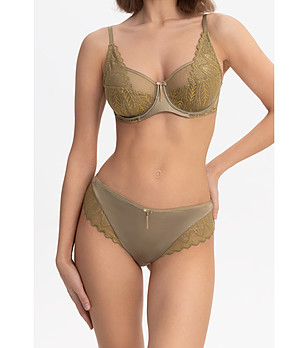 Маслиненозлатисти бикини с бразилска кройка LUMINOUS снимка