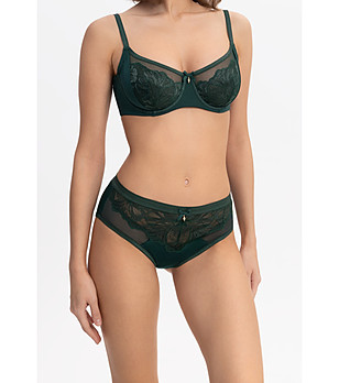 Тъмнозелени бикини с дантела QUIET FOREST снимка