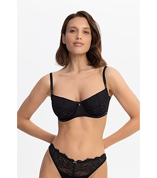 Черен дантелен сутиен ENIGMA снимка