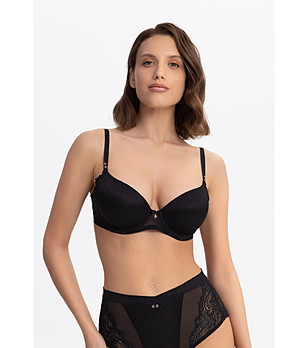 Черен сутиен с подплънки ENIGMA снимка