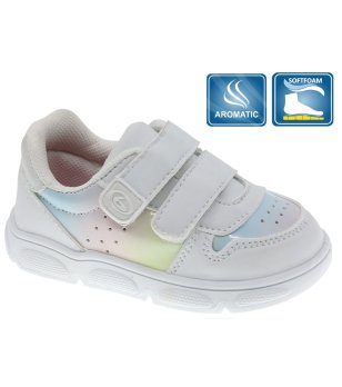 Детски бели сникърси с лепенки снимка