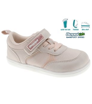 Розови детски обувки тип боси крака с велкро снимка