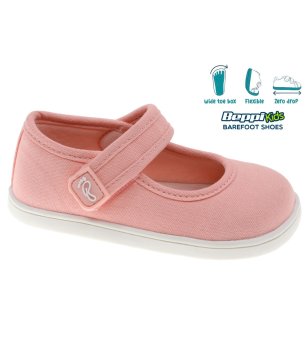 Розови детски боси обувки с широка предна част снимка