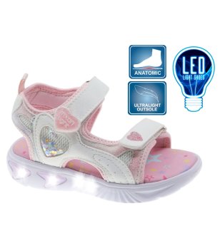 Детски сандали с LED светлини снимка