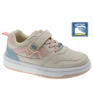 Бежови детски сникърси с велкро снимка