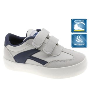 Бели детски сникърси с велкро снимка